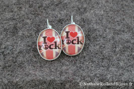 Boucles d'oreilles "I love rock"