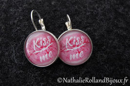 Boucles d'oreilles "kiss me"