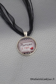 Collier "Marraine je t'aime"