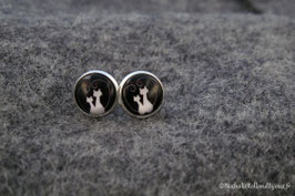 Boucles d'oreilles "love cat"