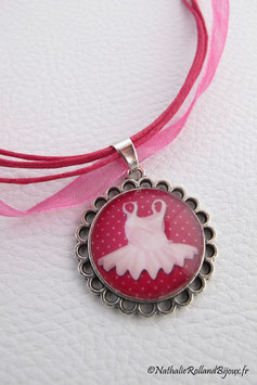 Collier "tutu rose"