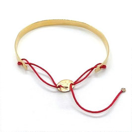 Bracelet bangle fil rouge