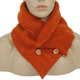 Fleeceschal Kurzschal zum knöpfen orange Poppy