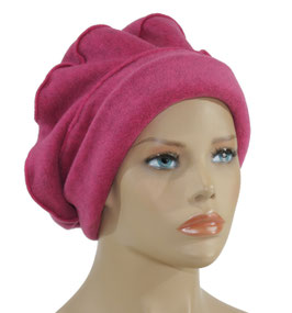 Baskenmütze für Damen Fleece pink Lise