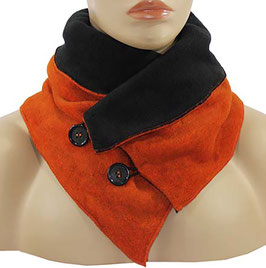 Fleeceschal Wendeschal schwarz orange Poppy