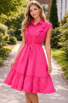 Damen Sommerkleid Vintage 70er pink