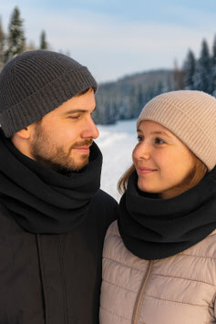 Loop Schal Fleece schwarz