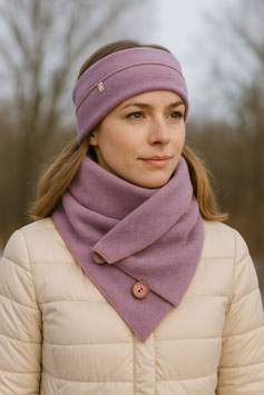 Stirnband Schal Set Fleece flieder Jolie
