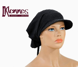 Schirmmütze Bandana Musselin schwarz