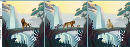 König der Löwen Panel Kinderstoff Jerseystoff Swafing Stoff Wasserfall 3 Panel Bilder