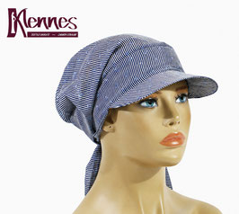 Schirmmütze Bandana maritim blau gestreift