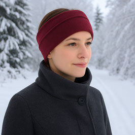 Winter Stirnband Fleece weinrot Ally