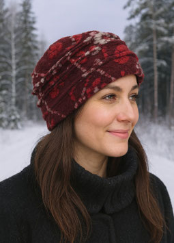 Walkmütze weinrot terrecotta Elsa