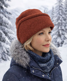 Damen Fleece Hut Mütze terracotta Polli