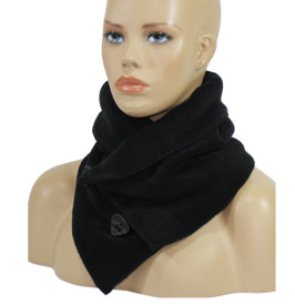 Damen Herren Fleece Schal schwarz Tara