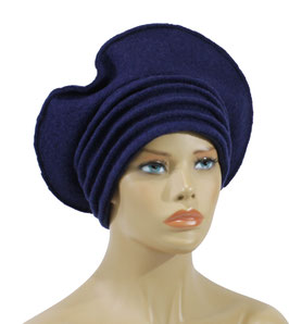 Baskenmütze Walkmütze blau Marine