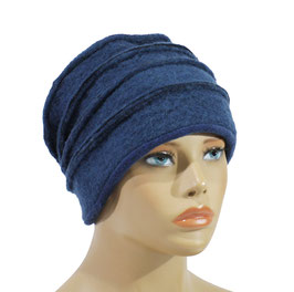 Damen Mütze Walkmütze Wollmütze blau petrol Celina