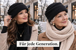 Pillbox-Hut Fleece schwarz Tara