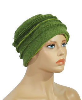Damen Mütze Walkmütze Wollmütze grün Boho