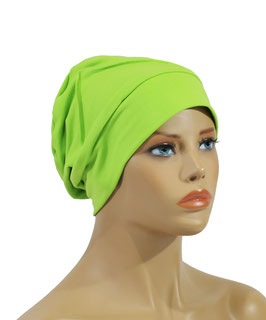 Damenmütze Chemomütze Baumwollmütze grün Eina