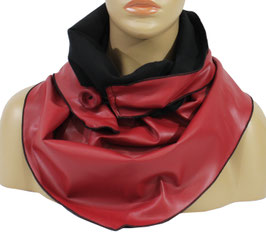 Leder Dreieckstuch rot Rosi