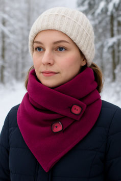 Fleece Schal Kurzschal fuchsia