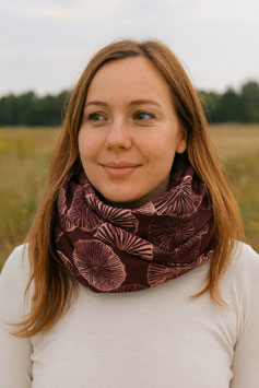 Loop Schal Herbstschal weinrot rosé Conny