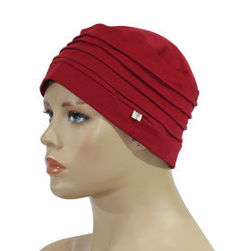 Damenmütze Chemo Mütze Übergangsmütze rot Anela