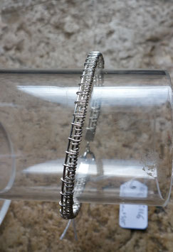 Bracelet tout argent, tressé de fils d'argent façon celtique, EN STOCK