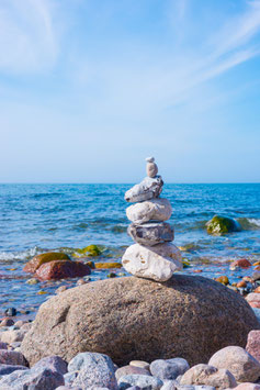 Steinturm am Strand von Hiddensee, Briefkarte