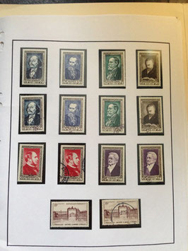 Collection de France neuve et oblitérée sur feuilles (PARTIE 2/2)