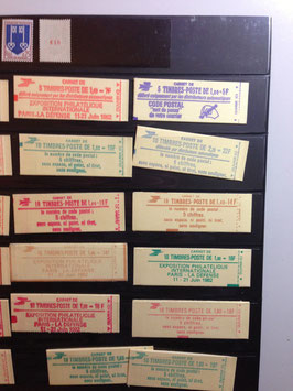 FRANCE: superbe collection de carnets anciens, en €, roulettes...