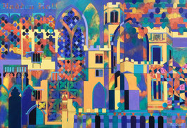 'Haddon Harlequin' Abstract Art Print