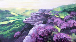 'Purple Season At Curbar Edge' Art Print