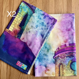 2X 'Solomon's Temple' Cotton Tea Towels