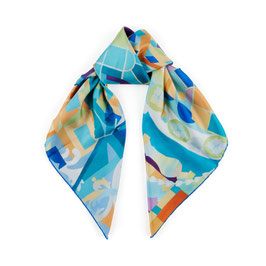 Crescent Architectural Silk Scarf