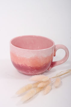 Tasse Keramik Farbverlauf Rosa, Ø12,5cm H9,5cm