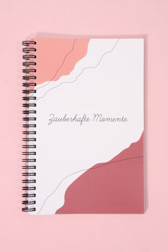 Notizbuch "Zauberhafte Momente" Rosa, 139 x 216 mm, 80 Blatt