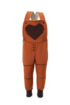 Guttellino Latzhose Herz Softshell Rost Braun