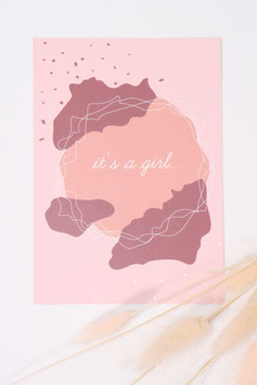 Postkarte "It's a girl"  DIN A6