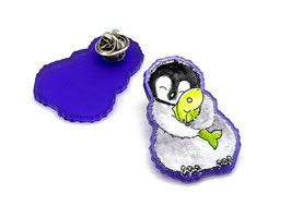 Pin: Pinguin (lila transparent)