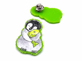 Pin: Pinguin (neongrün)