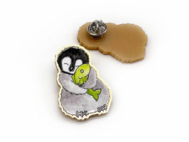 Pin: Pinguin (goldfarben)