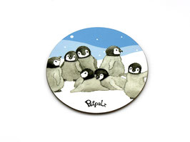 Untersetzer: Pinguingruppe (rund)