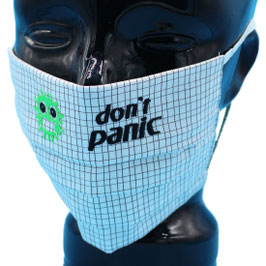 Behelfsmaske bestickt - "don't panic" - KEIN FFP