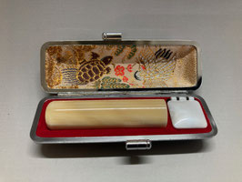 【銀行印 女性用】白牛角高級 ケース付  30％OFF 限定セール品