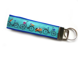 Schlüsselanhänger Fahrräder auf türkis, rosa oder beige