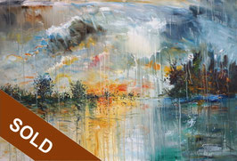 Romantic Evening Lake XL 1 / Oil / SOLD