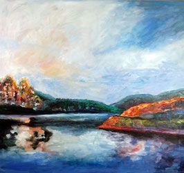 Die Farben des Morgens, Öl auf Leinwand, 2025, 120cm x 110cm x 2cm