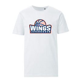 WINGS T-Shirt weiß mit Wings Leverkusen Logo und Wunschname